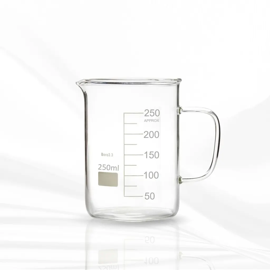  Beaker, Tall Form, With Spout, Borosilicate Glass 600 ml